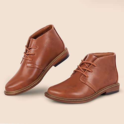 Kids Oxfords Shoes, Brown, Size 3 Kids Oxfords Shoes, Brown, Size 3